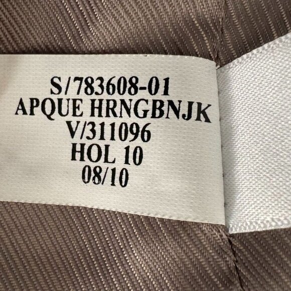 Banana Republic Taupe Ivory Wool Blend Herringbone Tweed 3D Floral Blazer 12 P - Picture 16 of 16